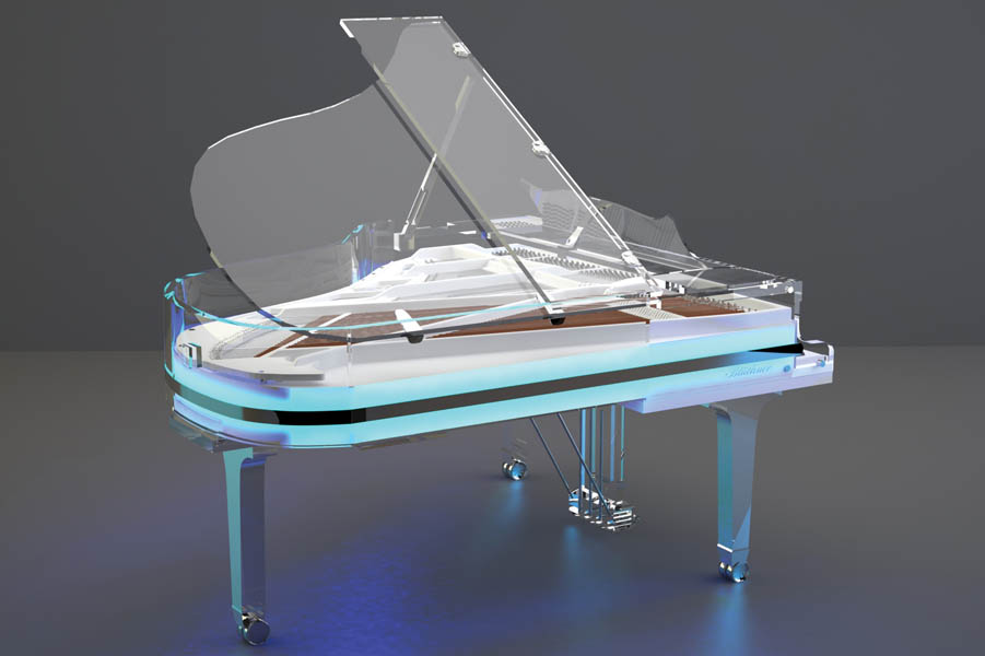 Crystal Elegance LED Grand Piano